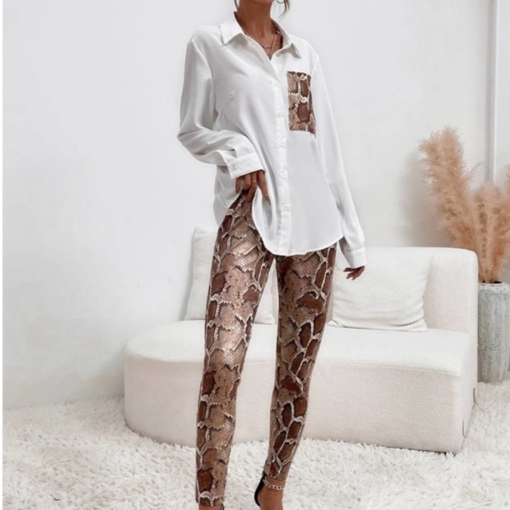 Snake Print Women's Pants